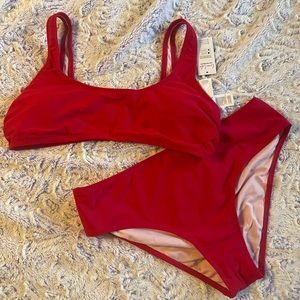 Cupshe red bikini large NWT